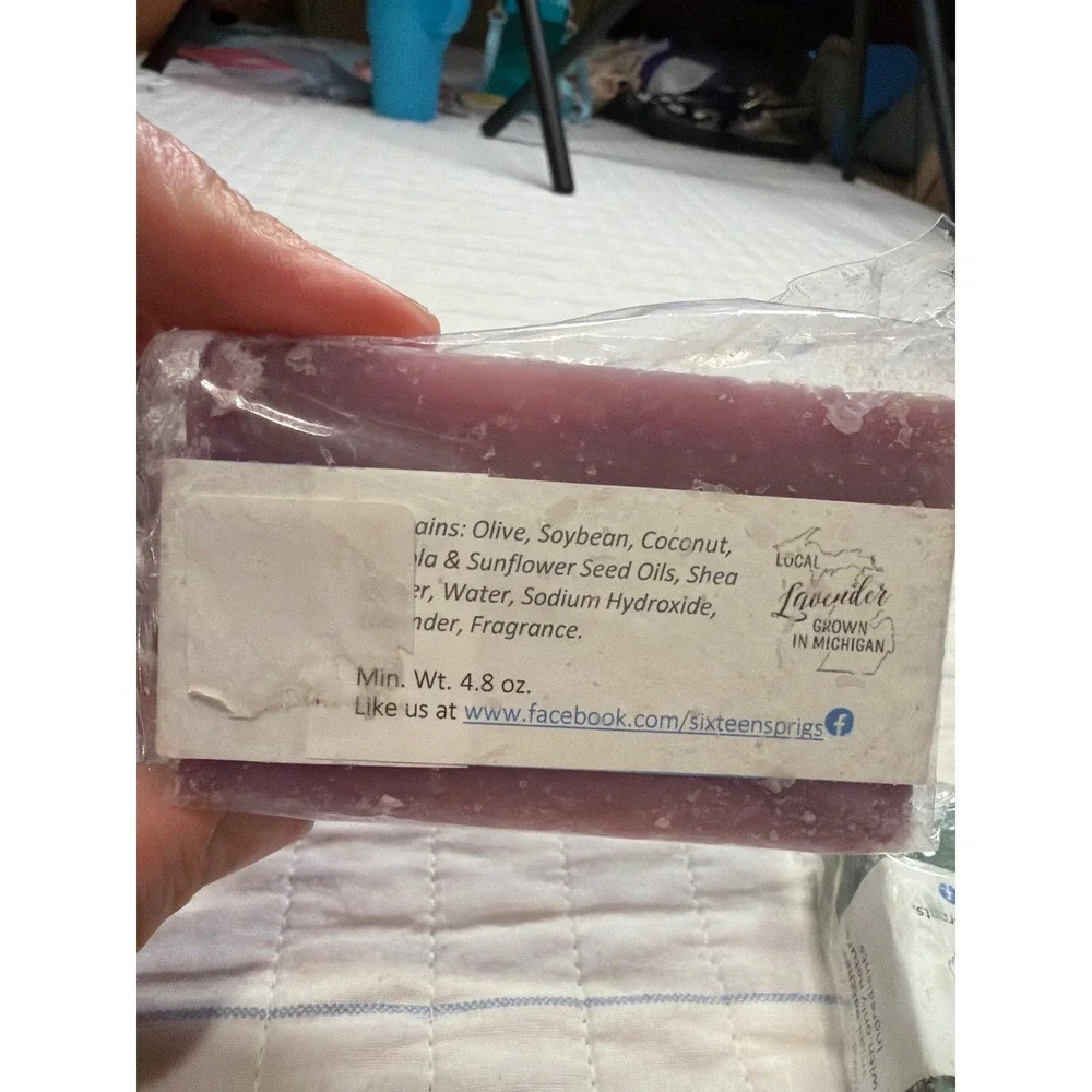 Sixteen Sprigs Lavender Handcrafted Soap Set Lavender & Lavender Mint Michigan